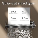 Deli Paper Shredder / Mesin Penghancur Kertas 6 Lembar Kapasitas 12 Liter ET102SC