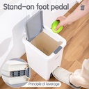 Vusign Tempat Sampah / Foot Standing Trash Can Grey VS111X-GR