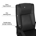 Deli Kursi Direktur / Kursi Kantor / Office Chair Bahan Kulit Kapasitas 800 KG E4514