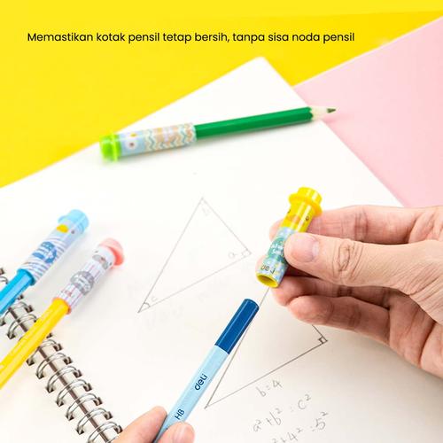 Deli Penutup Ujung Pensil / Pencil Cap Kartun Lucu 0491