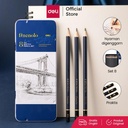 Deli Sketch Pencil Set / Pensil Sketsa Gambar isi 8 Box Metal EC26