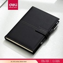Deli Leather Cover Notebook Buku Catatan Agenda Kulit Magnetic EN142L