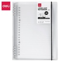 Deli Loose-leaf Notebook Binder Buku Catatan A5 60 Lembar 8 Ring EN036