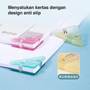 Deli Triangle Paper Clip Penjepit Sudut Kertas 40 Lembar A4 QJ8530