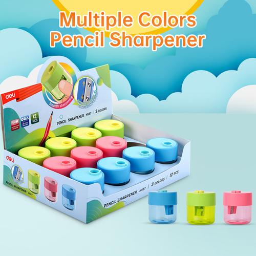 Deli Pencil Sharpener / Rautan Pensil Warna Lucu Wadah Besar EH55X