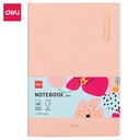 Deli Leather Cover Notebook Buku Catatan Sampul Kulit Pastel A5 EN13XL