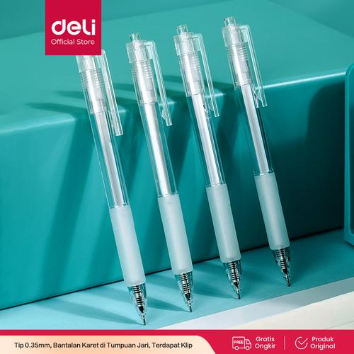 Deli Gel Pen / Pulpen Gel 0.35mm Penulisan Halus Nyaman Digenggam A122