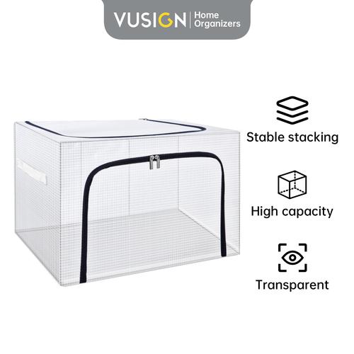 Vusign Foldable PVC Storage Box Penyimpanan Pakaian Plastik VS503