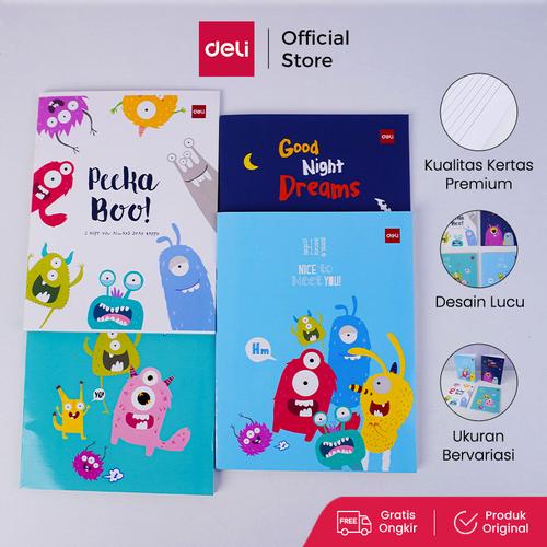 Deli Writing Book / Notebook / Buku Tulis Sekolah A5/B5 38/42 Lembar CNA538 CNB542"