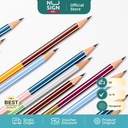 Deli Pensil Kayu / Graphite Pencil Hexagonal Barrel Black NS725-2B