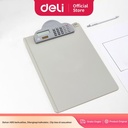 Deli Papan Ujian / Clipboard ABS + Kalkullator Mini - A4 E9259