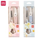 Deli Set Alat Pengukur / School Compas Biru - Pink 72166