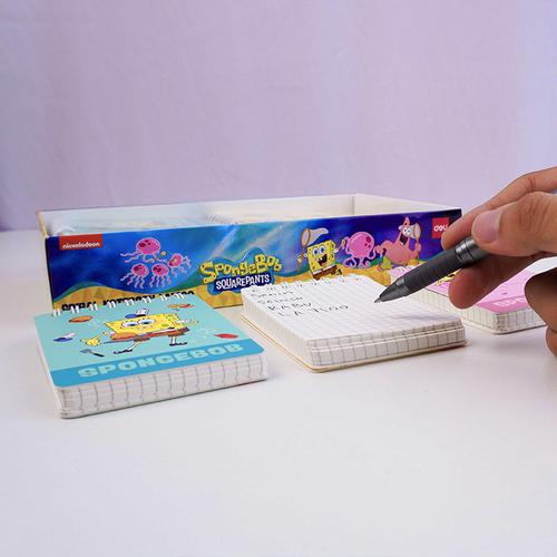 Deli x Spongebob Buku Catatan / Spiral Notebook A7 100 halaman ELA7100