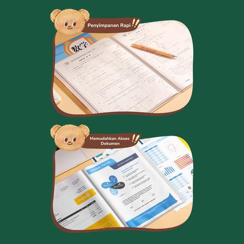 Deli x Butterbear Map folder 30 halaman Jilid Kuat Tahan Debu dan Air NS517