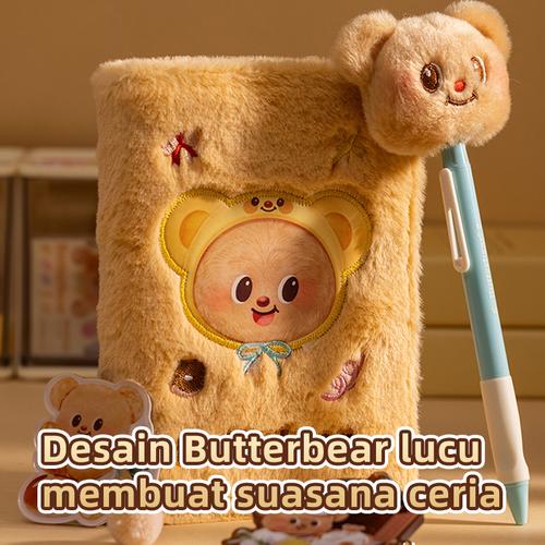 Deli x Butterbear Set Hadiah 5in1 / Gift Box Isi Notebook, Gel Pen, Gantungan, Magnet Kulkas, Stiker HY072