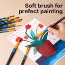 Deli Kuas Lukis Nilon Lembut Ujung Datar /  Flat Head Brush  Beragam Diameter EC409