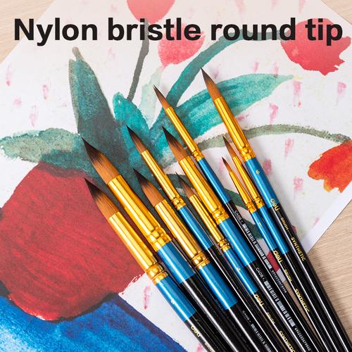 Deli Kuas Lukis Nilon Lembut Ujung Bulat /  Round Head Brush Beragam Diameter EC408