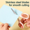 Deli Gunting / School Scissors Warna Pastel Ujung Bulat Dilengkapi Penutup E6022