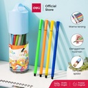 Deli Spidol Warna / Felt Pen Warna Terang Nyaman Digenggam EC156