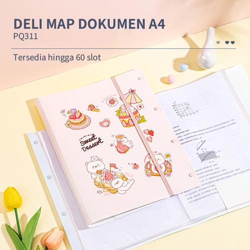 Deli Display Book Document Holder Map Dokumen A4 30 40 60 Slot PQ31X