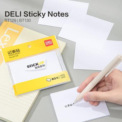 Deli Memo Tempel / Sticky Notes 80 Lembar Warna Putih BT1XX