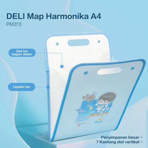 Deli Map Harmonika / Expanding File A4 7 Pembagi Desain Kartun PM313