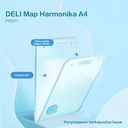 Deli Map Harmonika / Expanding File A4 7 Pembagi Warna Pastel PM311