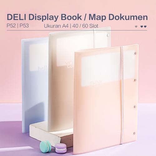 Deli Display Book Document Holder Map Dokumen A4 40 60 Slot Pastel P52