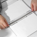 Deli Loose-leaf Notebook Binder Buku Catatan A5 60 Lembar 8 Ring EN036