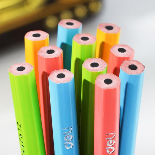 Deli Wood Free Pencil / Pensil 2B Isi 12 Bahan Daur Ulang EC28