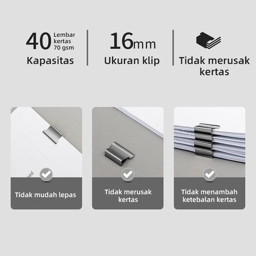 Nusign Fastener / Binder Clip / Penjepit Kertas Otomatis NS085