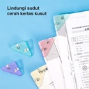 Deli Triangle Paper Clip Penjepit Sudut Kertas 40 Lembar A4 QJ8530