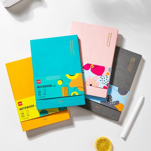 Deli Leather Cover Notebook Buku Catatan Sampul Kulit Pastel A5 EN13XL