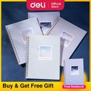 DELI BUY3 GET4 Spiral Notebook, Soft Cover Notebook, Buku Sekolah