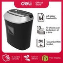 Deli Paper Shredder / Mesin Penghancur Kertas 10 Lembar Otomatis E9948