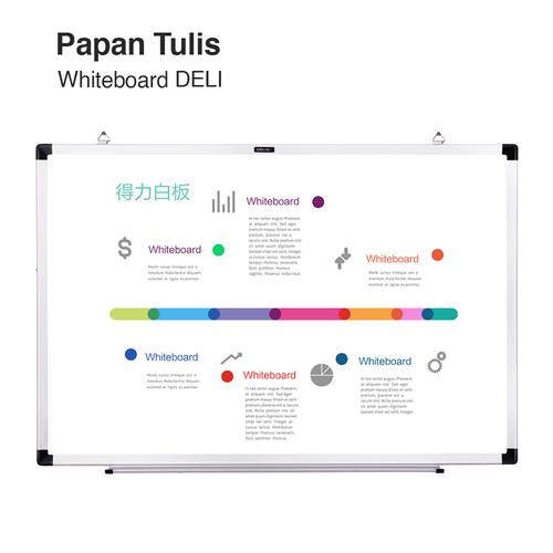 Deli Magnetic White Board / Papan Tulis Magnet Kualitas Tinggi 785X