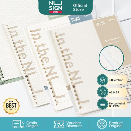Nusign Loose-leaf Notebook Refill / Isi Binder A5 B5 50 Lembar NS31X