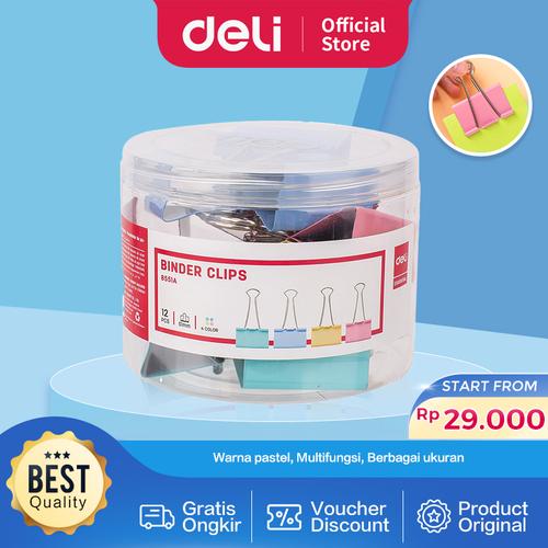 Deli Binder Clip / Klip Binder / Penjepit Kertas Warna Pastel 855XA