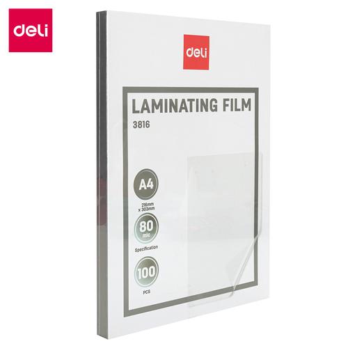 Deli Laminator Film Plastik Laminating Laminasi Film A4 100 PCS E3816