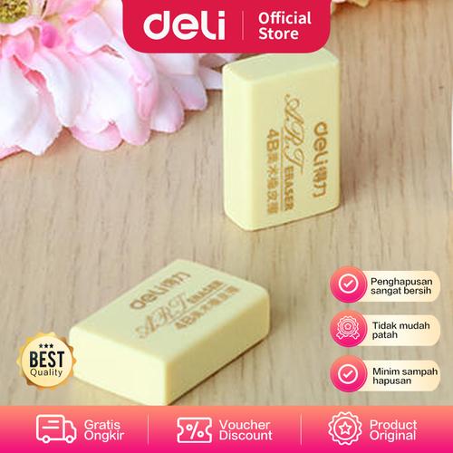Deli Eraser / Penghapus Hapusan Penghapus 4B Tidak Mudah Patah 7544