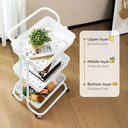 Vusign Multifunction Storage Cart / Rak Susun Roda 3 Tingkat VS715