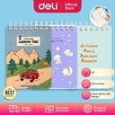 Deli Spiral Notebook / Buku Catatan Spiral Mini 100 Lembar L98100