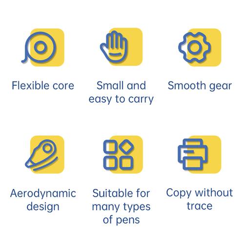 Deli Retracable Correction Tape / Pita Koreksi 6m Free Refill EH363