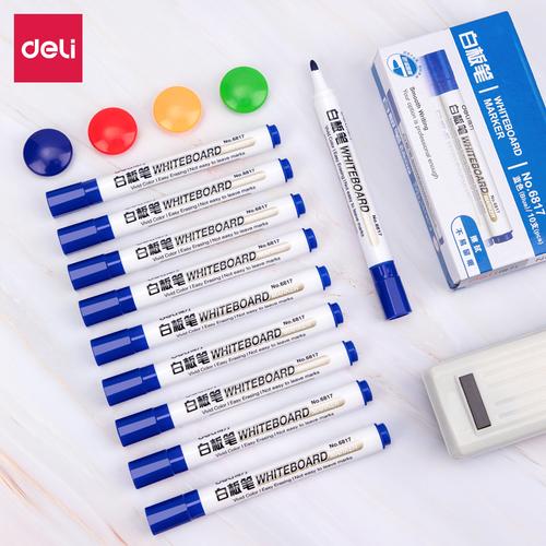 DELI COMBO 10pcs Spidol Papan Tulis Permanen Dual Tip Marker