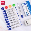 DELI COMBO 10pcs Spidol Papan Tulis Permanen Dual Tip Marker