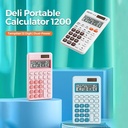 Deli Desktop Calculator/Kalkulator Meja Mini Portable Dual Power 1200