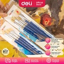 Deli Paint Brush / Kuas Lukis Satu Set Isi 6pcs Awet Dipakai 73922