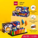 Deli Oil Pastel / Crayon Anak Bentuk Rocket Space Finder+Sticker 72109