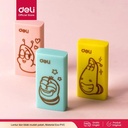 Deli Larva School Eraser/ Penghapus Pensil Eco PVC Isi 3pcs/pack EH305