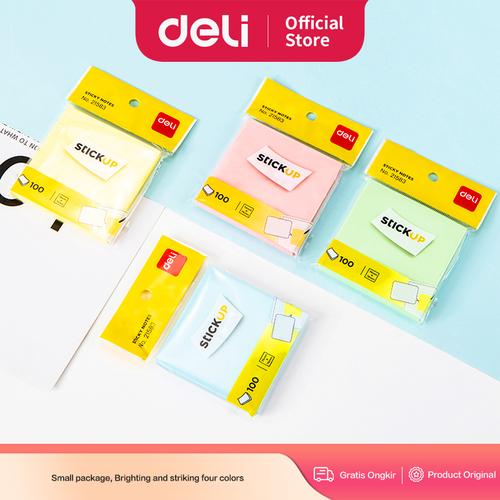 Deli Sticky Notes / Memo Tempel 8cm Berbagai Warna 100 Lembar 21583